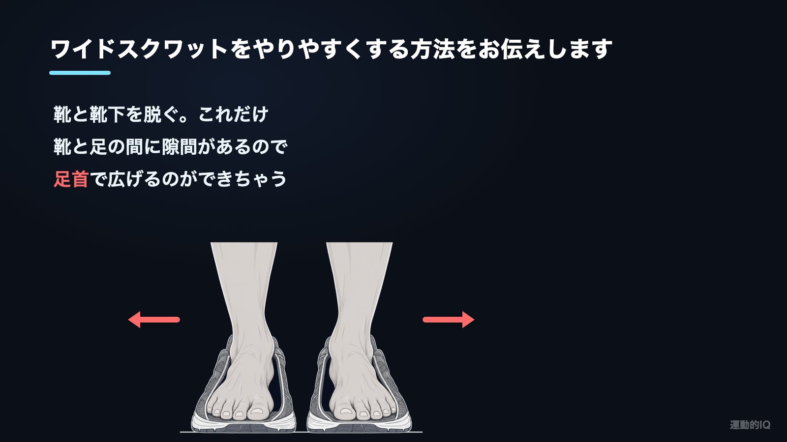靴と足の間に隙間があると、足首で広げられてしまう